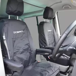 Genuine Volkswagen California Ocean T5/T6/T6.1 Waterproof Seat Covers - Black - Picture 1 of 4