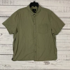 Camisa H&M Para Hombre XL Manga Corta Abotonada Verde Informal Bolsillo Algodón - Imagen 1 de 12