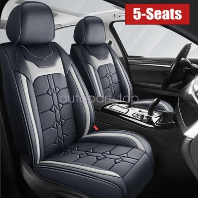 Juego completo de cojines de cuero de 5 fundas de asiento de coche para Jeep Grand Cherokee 2011-2021 Foto 1 de 4