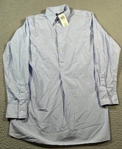 Polo Ralph Lauren Popover camicia donna 10 blu bianco a righe quarto placket - Foto 1 di 9