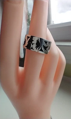 LOIS HILL De colección. Anillo con banda de desplazamiento de plata de ley, talla 7 Foto 1 de 4