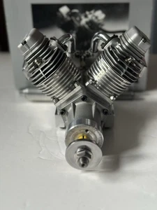 VT 240 Enya V Twin Four Stroke Glow Engine Rare Custom Version Machined Cylinder - Picture 1 of 24