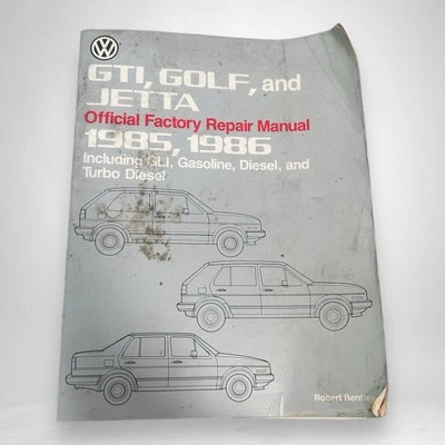 Volkswagen GTI, Golf y Jetta manual oficial de reparación de fábrica 1985 1986 Foto 1 de 4