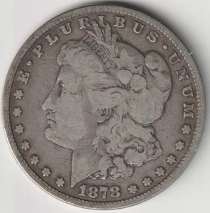 # 5 1878 8 TAIL FEATHERS MORGAN SILVER DOLLAR VG - Picture 1 of 2