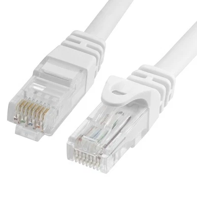 25FT Cat6 Ethernet Cable UTP LAN Network Patch Cord RJ45 Cat 6 Cable - White - Image 1 of 4