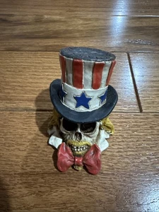 Summit Collection Uncle Sam Skull Figurine Grateful Dead Dead Head Hippy - Picture 1 of 5