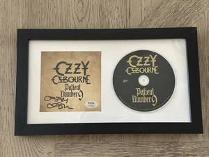 OZZY OSBOURNE SIGNED FRAMED PATIENT NUMBER 9 ALBUM ART CARD CD PSA COA 2 AUTO - Picture 1 of 3