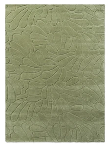 LAURA ASHLEY COLEBY PETALS HEDGEROW GREEN collection custom rug - Picture 1 of 8