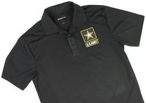 U.S. Army gelb schwarz Logo sportliches Poloshirt Sport-Tek Herren Gr. L NEU - Bild 1 von 11