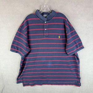 Polo Ralph Lauren Mens Polo Shirt 3XB Vintage Striped Big 90s Y2K Preppy Skate - Picture 1 of 9