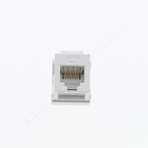 Legrand On-Q White Keystone Telephone Jack RJ25 6-Wire Phone KS6UW WP3425-WH - Picture 1 of 5