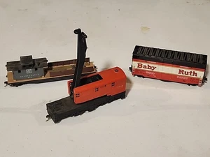 Coches de ferrocarril vintage escala HO ▪︎ Baby Ruth #5324 ▪︎ Mantenimiento #932 ▪︎ Grúa - Imagen 1 de 22