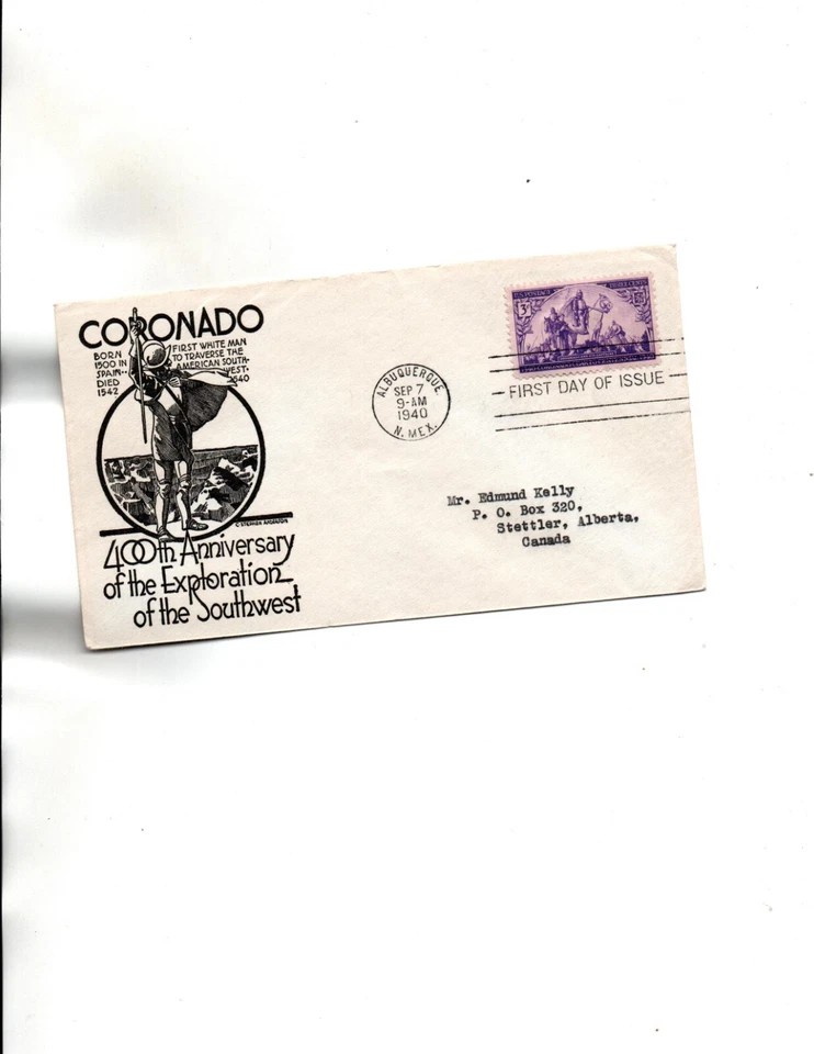 Sc#898 FDC C.Stefan Anderson cachet - Image 1 of 1