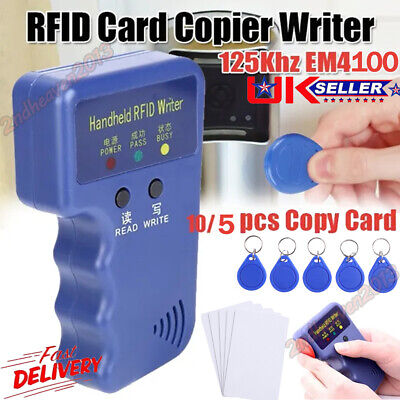 Handheld 125KHz RFID Copier ID Reader Writer Programmer Card Duplicator UK • 8.89£