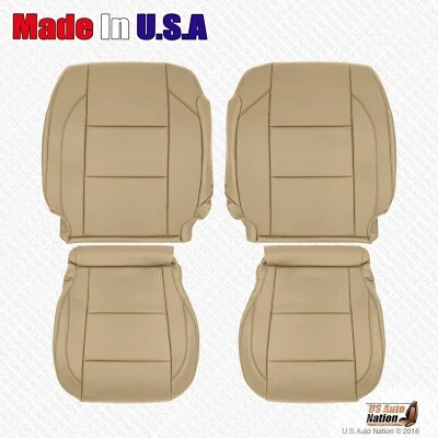 2012 2013 2014 2015 For Nissan Armada Titan Front Bottoms-Tops Leather Cover Tan - Image 1 of 4