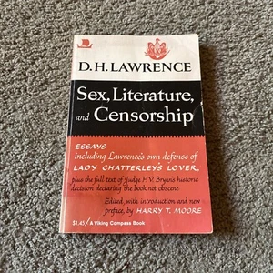 Sex Literature and Censorship D H Lawrence 1971 PB Literary Criticism - Picture 1 of 6