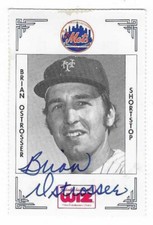 BRIAN OSTROSSER 1991 METS THE WIZ AUTOGRAPHED SIGNED # 304 NEW YORK METS