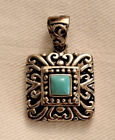 vintage Sterling Silver and Turquoise Pendant
