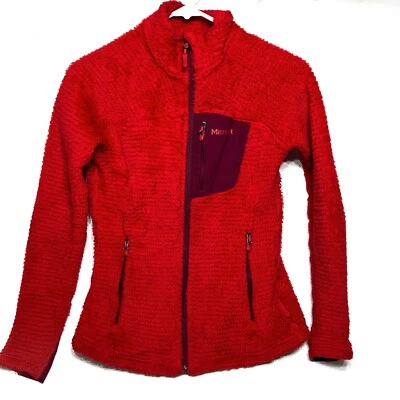 Marmot Red Thermal Flare Jacket Women's Ladies Small Red Purple Highloft Fleece - Image 1 of 4