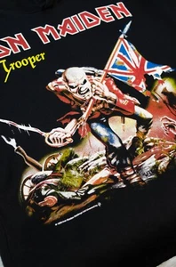 Iron Maiden Sweatshirt Hoodie Black L The Trooper 1998 - Picture 1 of 11