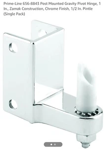 Stall Door Post Mounted Gravity Pivot Hinge, 1 In., Zamak Construction, - Picture 1 of 2