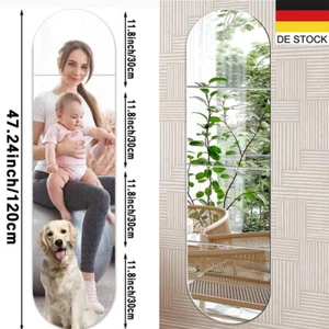 NEU Spiegelfolie Selbstklebend Wand Möbel 120x30cm Wandspiegel Folie Spiegel DHL - Bild 1 von 13