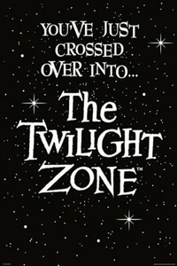 TWILIGHT ZONE JUST CROSSED OVER 24X36 POSTER HORROR TV MOVIE CLASSIC ICONIC GIFT - Picture 1 of 1