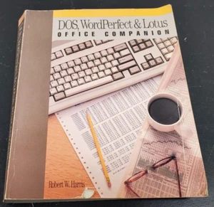 Vintage 1990,Harris, "DOS, WordPerfect, & Lotus", Office Companion, Manual, Book - Picture 1 of 2