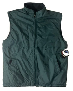 NWT Ultra Club Collection Men’s JacketFleece Lined Large Grn/Bl Reversible Vest - Picture 1 of 14