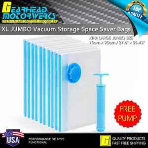 Jumbo Vakuum Aufbewahrungsbeutel XL Bettdecken Bettwäsche Kleidung Platzsparer mit Handpumpe - Bild 1 von 5