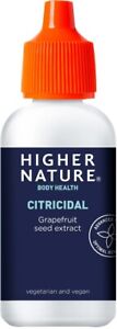 Higher Nature Citricidal Liquid 25ml Travel Size Grapefruit Seed Extract Natural