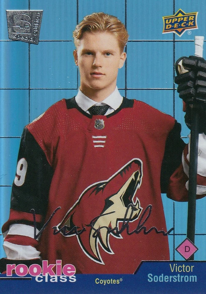 2020-21 Victor Soderstrom UD Extended Series Rookie Class SE Hockey Card #RC-17 - Image 1 of 2
