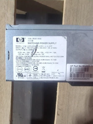 HP 504966-001 Pavilion S5100 Slimline 220W Power Supply @HPP9 - Image 1 of 2