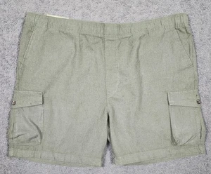 Men's Cargo Shorts Size M 34 Inch Green Goodfellow Elastic Waist Relaxed - Picture 1 of 9