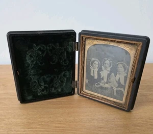 Antique Civil War Era Gutta Percha Union case Daguerreotype type photograph. - Picture 1 of 18