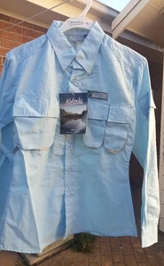 Quality stylish KOKODA Children's Fishing Shirt - Long Sleeves, Blue, Size 8 NWT - Picture 1 of 11