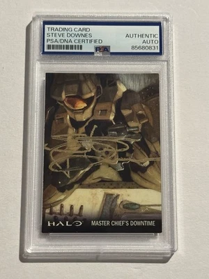 STEVE DOWNES SIGNED AUTO 2007 Topps Halo #86 Master Chief’s Downtime PSA - Image 1 of 2