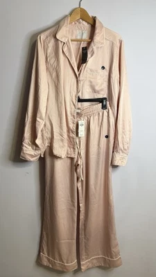 Abercrombie & Fitch Women's Sleepwear Set Size XL Jacket / L Pants Pink - Image 1 of 4