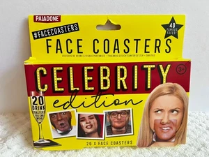 Gesichtsuntersetzer Celebrity Edition: 20 Untersetzer, 40 berühmte Gesichter - Paladone Spiele - Bild 1 von 8