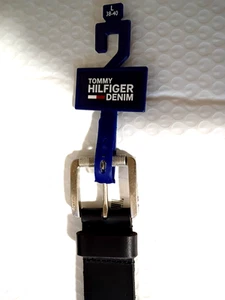 Tommy Hilfiger Hombre 38 LG Cuero Brida Cinturón con Perforaciones - Imagen 1 de 5