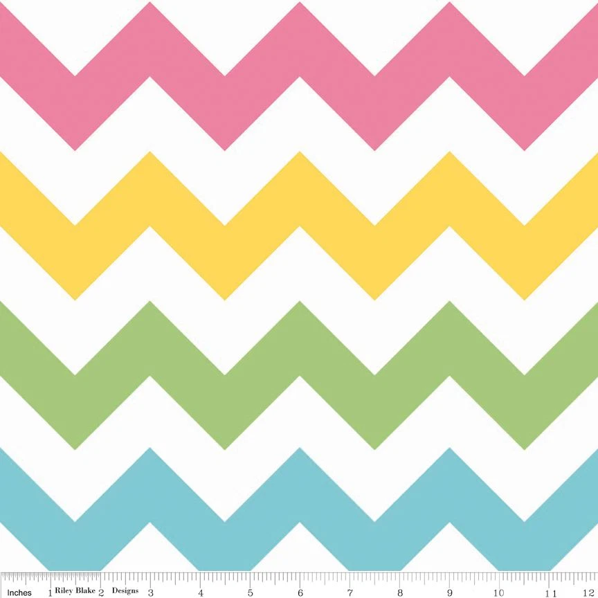 Chevron Girl Large Chevron for Riley Blake, 1/2 yard 100% cotton fabric - Image 1 of 1