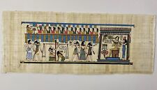 Vintage Hand Painted Ancient Egyptian Papyrus-Judgment Day 13x 34”
