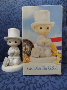 GOD BLESS THE USA. Porcelain COMMEMORATIVE FIGURINE . - Picture 1 of 9