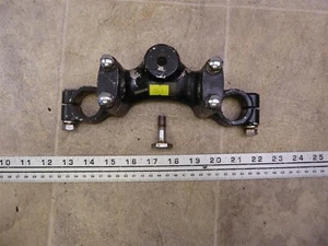 1975 Suzuki TS125 Duster S908-4) triple tree top clamp w/ handlebar clamps #1 - Picture 1 of 12