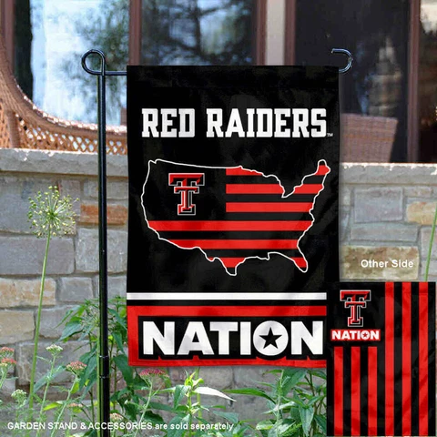 Texas Tech University USA Stars and Stripes Garden Flag and Yard Banner Cover