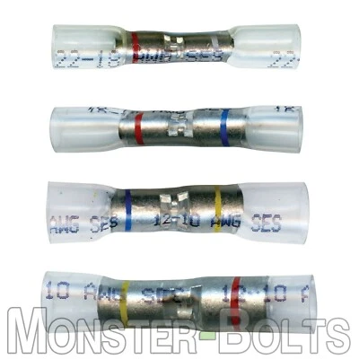 OptiSeal Heat Shrink Crimp Step-Down Butt Connectors, Crystal Clear Sealed NSPA - Image 1 of 2