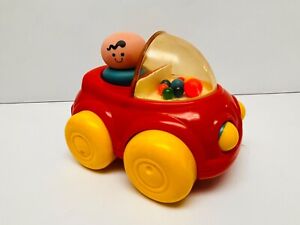 Vintage Fisher Price Poppity Pop Car #1047 Ball Popper Toy with Figure 1990s Toy