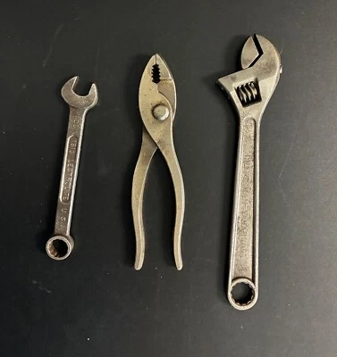 Mixed Hand Tools Set - Pliers, Crescent Wrench & 1/2"  Combination Wrench” - Image 1 of 4