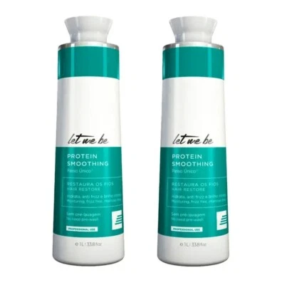2x Let Me Be ProSalon Single Step Use Protein Smoothing Treatment 35oz/1000ml - Image 1 of 4