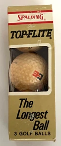 VINTAGE !!! SPALDING TOPFLIGHT SLEEVE OF 3 GOLF BALLS NEW C5 - Picture 1 of 3